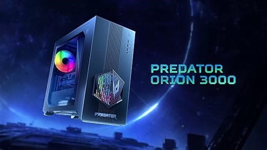 acer Predator Orion 3000 (PO3-665) Gaming PC - Intel Core Ultra 7 265F (Bis zu 5,3 GHz), 32 GB DDR5 RAM, 1 TB GB M.2 PCIe (SSD), NVIDIA GeForce RTX 5060 (8 GB GDDR7), Windows 11 Home, Schwarz