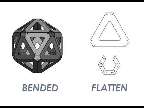 Solidworks Sheet Metal Icosahedral Decor Lamp Design #29 | Assembly Bending & Flatten | SHEETSHIELD