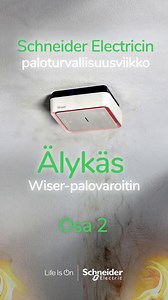 Schneider Electricin paloturvallisuusviikko on käynnissä tällä viikolla 🚨! Pääset tämän viikon aikana tutustumaan meidän paloturvallisuus ratkaisuihin. Älykkään Wiser-palovaroittimen tarina jatkuu tänään, mitä Juhani onkaan ostanut Inkalle joululahjaksi? Wiser 230V palovaroitin on hieman edeltäjäänsä suurempi, sen päävirtalähde on AC ja kiinteän pariston avulla ylläpidetään valmiustilaa. Palovaroitinta voidaan käyttää myös ilman Wiser-sovellusta, jolloin se toimii perinteisen palovaroittimen ta