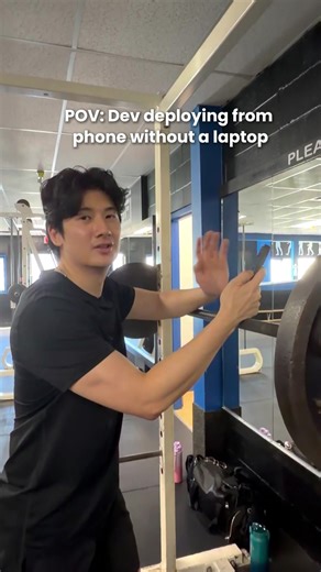 Send this to a dev that needs this🌚 Make use of the rest time in between sets. Fixing production doesn’t mean being stuck at your desk anymore. Full dev environment in the cloud. Repo, runtime, dependencies, all accessible from my phone. This is how devs can handle real production issues without a laptop. #workfromhome #devlife #codingtools #codinglife #programmerlife