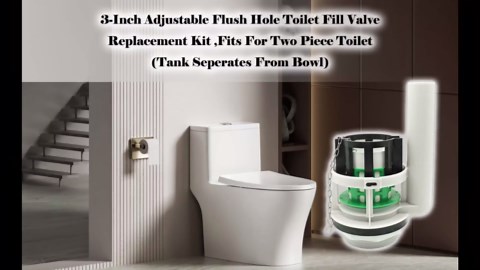 3" Adjustable Toilet Flush Valve Replacement Kit Fits For 2-Piece Toilet (Tank Seperates From Bowl) Compatible With Toto Thu Series Tower Replacement Parts