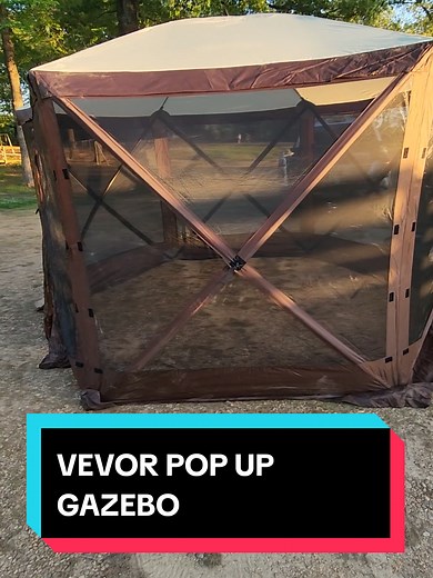 VEVOR PORTABLE FOLDABLE GAZEBO TENT WITH SCREENS, SETS UP IN MINUTES. CANOPY SHELTER TENT WITH MESH WINDOWS. #gazebo #gazebos #portabletent #portablegazebo #vevorportablegazebo #popup #popuptent #popupgazebo #fy #campinggazebo #shelter #fyp #campingshelter #viral #tiktok #fypage #vevorproducts #fypシ゚viral #vevorttshop #camping #hiking #bbq #ttsdelightnow #ttslevelup #tiktokstore #sales #tiktokshopcreatorpicks #deal #tiktokshopspringglowup #sell #tiktokshoprestock #onsalenow #springsale #springto