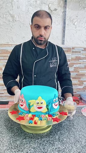 Colorful Shark-Themed Cake Decorating Tutorial