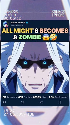 ALL MIGHT DEVIENT UN ZOMBIE | #myheroacademia #edit #amv #mha #bnha