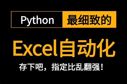 2024新版-全网最高播放量课【python版最细致的execl办公自动化】从入门到精通，编程入门零基础大学生，算法分析，考研，学不会我退出IT界！