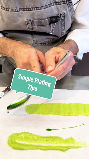 Simple tricks to elevate your plating with Chef Herve 🍽️ #ICEculinary .⁠ .⁠ .⁠ .⁠ .⁠ #culinaryvoice #pastryschool #culinary #culinaryarts #culinaryschool #culinarystudent #culinaryexperience #chef #pastrychef #food #cook #cooking #learn #learntocook #beginner #basics #tutorial #lesson #teacher #student #skill #tips #howto #plating #oil
