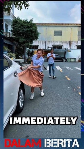 Luckily, she met a kind-hearted street sweeper🤩