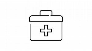 Download Animated First aid box icon in outline style for free