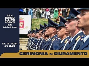 Giuramento 227° corso allievi agenti della Polizia di Stato