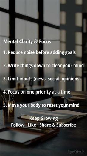 Mental Clarity & Focus #self-development #personalgrowth #discipline #productivity #motivation