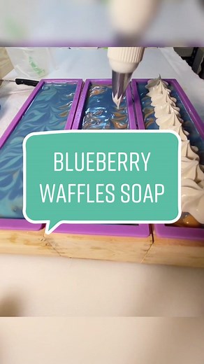 Available 8/13 at 6pm EST #blueberrywaffles #handmadesoaps #vegansoap #veganskincare #happybathbar #soap #soapmaking
