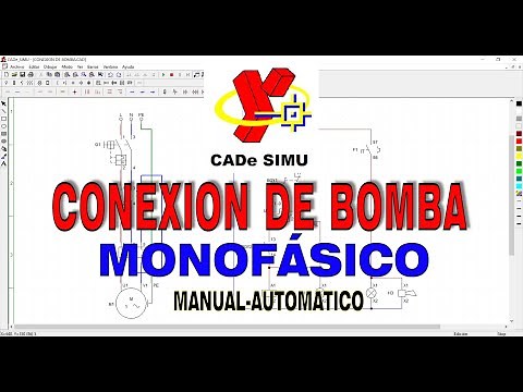 Conexión de Bomba Monofásico Manual - Automático: CADe Simu