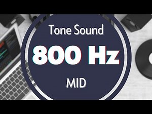 800 Hz Frequency Sound. Tone Audio Signal. Sine Waveform. MID