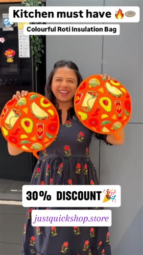 🥰 Keep your Garam Garam Roti soft & fresh for hours! ✨ Our Heat Insulated Cloth Pouch locks in warmth and taste 🔥 💖 Say goodbye to cold rotis — serve love with every bite! 🛒 Shop now & make every meal feel like home! | Just Quick Shop