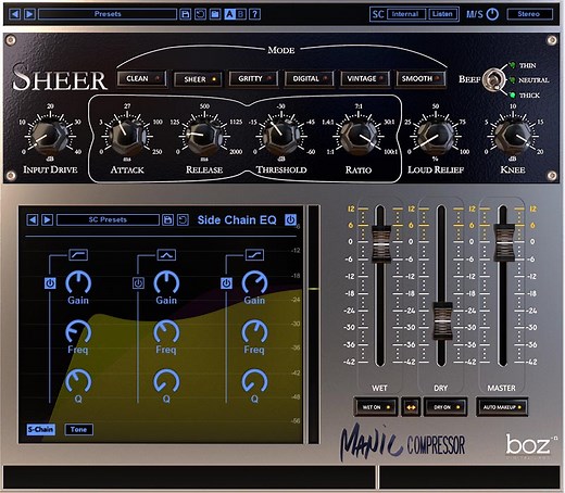 Manic Compressor by Boz Digital Labs - Compressor Plugin VST VST3 Audio Unit AAX