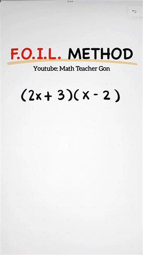 FOIL Method - Polynomials #teachergon #mathtutor #math #mathreview #csereview #sharingiscaring #CSEReview | Ako si Teacher Gon