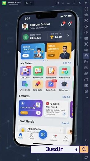 Ramom School Flutter App - Student Portal App
