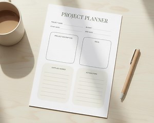 Project Planner Printable | One Page Planning Sheet (PDF A4 A5 US Letter Size) - Etsy Canada