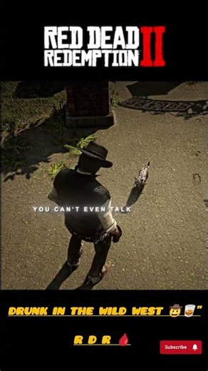 RDR 2 Drunk in the Wild West 🥃#RDR2#RDR2Drunk#FunnyGaming #ViralShorts#ShortsGaming #TrendingGaming