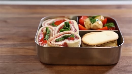 Italian pinwheel sandwiches for school lunch
