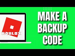 How To Make a Backup Code in Roblox (Quickly 2023)