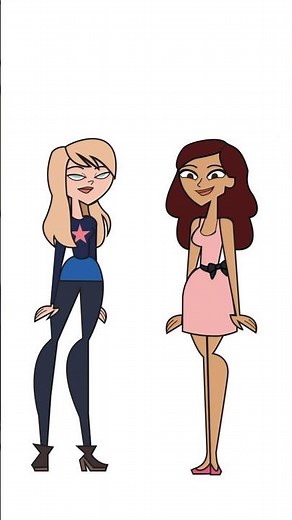 Sam & Cat in the Total Drama Art Style