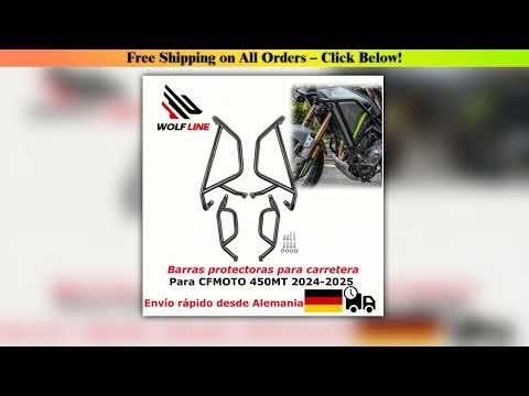 WOLFLINE Highway Crash Bar for CFMOTO 450MT 2024 Engine Guard Upper Lower Bumper Motorcycle Frame