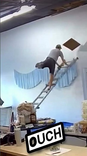 This Ladder Fail Is So Painful!