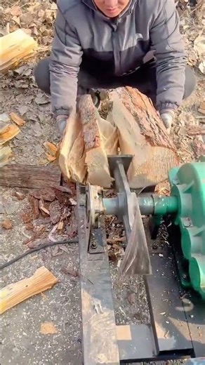efficiency in firewood production high-speed electric log splitting