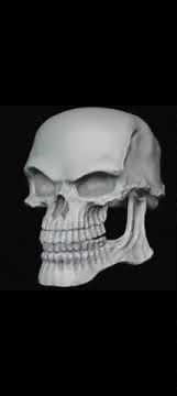 spinning skull with guitar riff meme