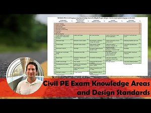Civil Engineering PE Exam Knowledge Areas and Design Standards from NCEES