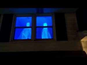 DIY Halloween Moving Window Ghosts (Upstairs)