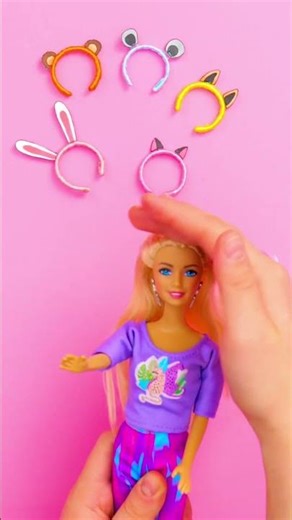 Adorable Barbie Headband 🎀✨ Easy DIY Craft #shorts #kids