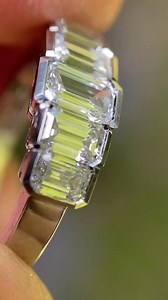 26K views · 411 reactions | I’ve set these before with all the same size emerald cut diamonds. Never graduated. This was definitely not an easy job, the seating on these rings takes ages to make sure the stones all have a good tight and even gap while remaining level to each other. Love a challenge! | Barnard Fine Setting | Facebook