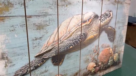 Rustic Wildflower Field Distressed Wood Wall Art – Farmhouse Country Meadow Landscape, Vintage Nature Floral Rustic Farmhouse Wall Decor