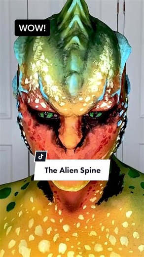 Alien Spine Prosthetic for Halloween Makeup Magic