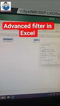 Excel में advanced filter का use कैसे करे?/how to use advanced filter#excel#msoffice#computer