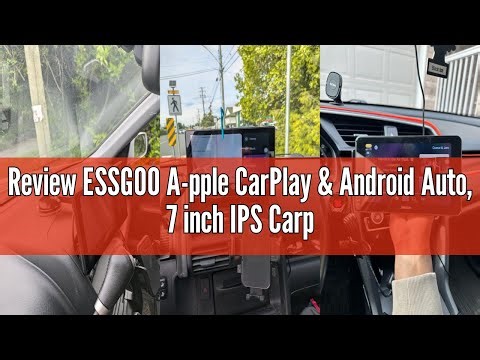 Review ESSGOO A-pple CarPlay & Android Auto, 7 inch IPS Carplay Display, Supports Siri & G-oogle Ass