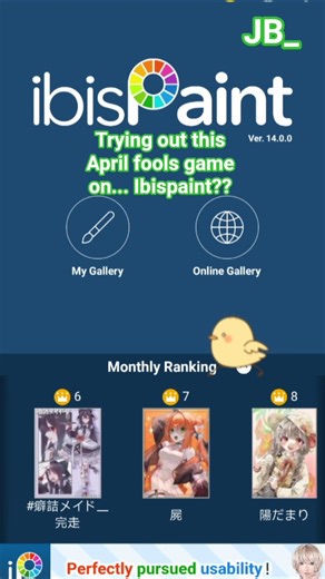 April fools game on... Ibispaint????