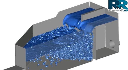 CFD modelling of cooling water outfall - increased flowrate - www.R-R-Consult.com