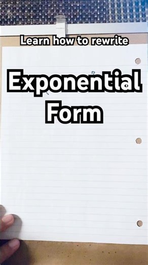 Write the Exponential Form to Radical Form #mathematics #algebra