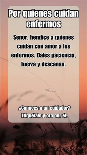 Oración: Por quienes cuidan enfermos