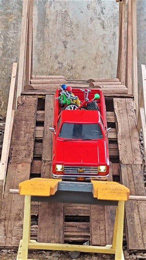 EPIC BRIDGE CROSSING! 😱 Can the FMS Chevrolet K10 Survive These Obstacles⁉️ #rccars #rcoffroad