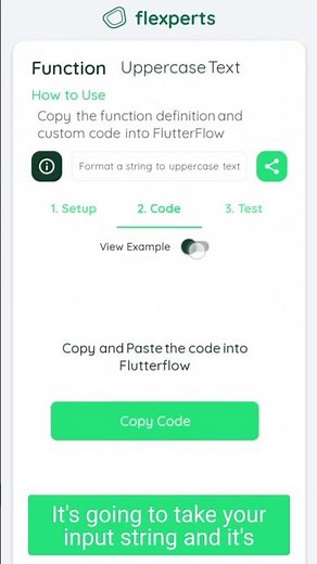 FlutterFlow Functions #3 - Format Uppercase Text