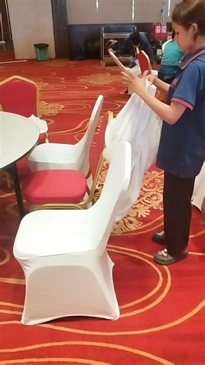 How to Set Up Chair Covers for Wedding Dinner | Beautiful Event Decor Ideas 💍