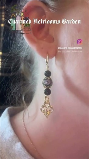 Classy Victorian Crystal Intention Dangle Earrings at The CHG Emporium