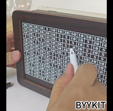 byykit Cash Vault Wooden Savings Box, Coin Bank for Boys and Girls, Wooden Cash Box with Counter, Piggy Bank for Adults Kids, Money Box with Currency Goals and Numbers ($10000)