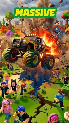 Roblox Giant Hole Event… What Came Out Shocked Everyone! 🚛 #roblox #robloxshorts