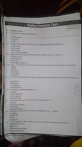 An example of perfect competition is:    A Cell C    B McDona... | Filo