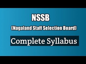 NSSB Complete Syllabus